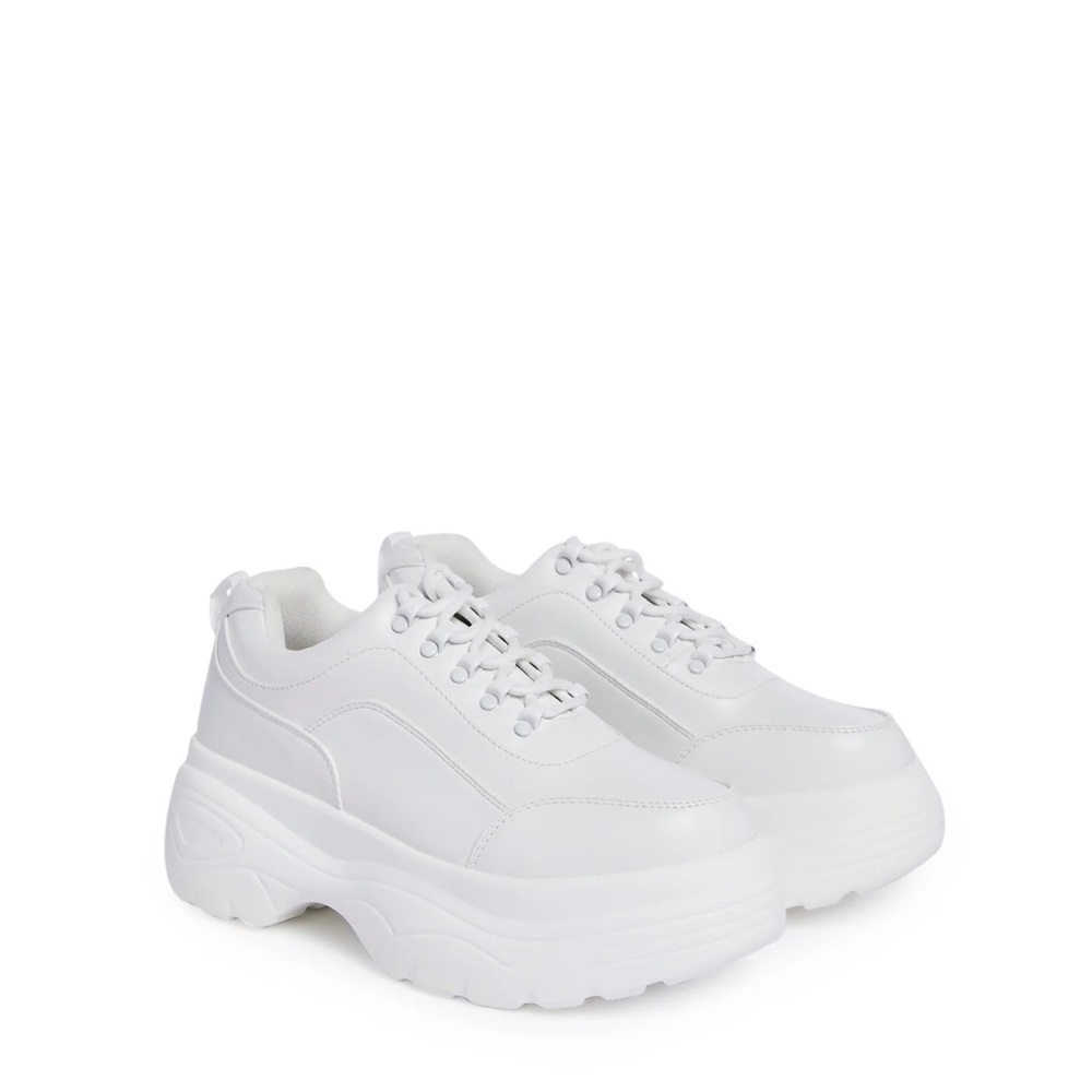 Koi Footwear Striker Platform Sneakers in White